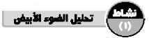 نشاط (1) تحليل الضوء الأبيض